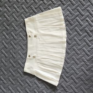 Pleated White Skirt